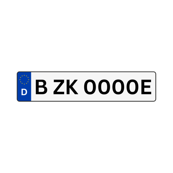 E-Kennzeichen für Elektroautos 520 x 110 mm
